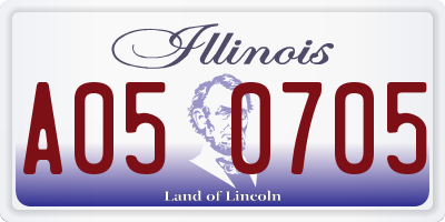 IL license plate A050705