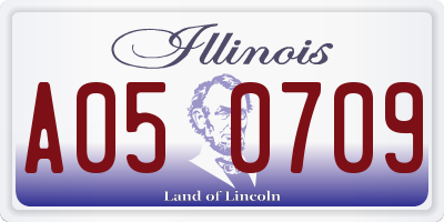 IL license plate A050709