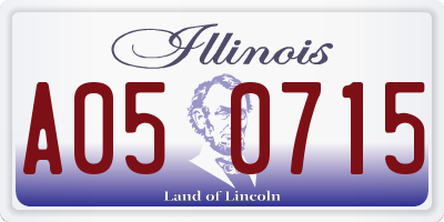 IL license plate A050715