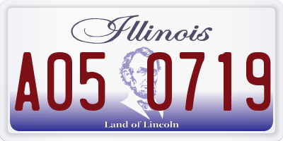 IL license plate A050719