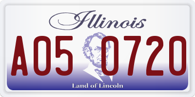 IL license plate A050720