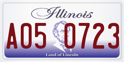 IL license plate A050723