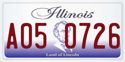 IL license plate A050726