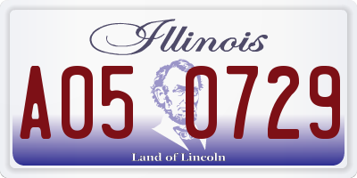 IL license plate A050729