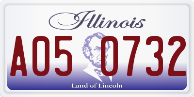 IL license plate A050732