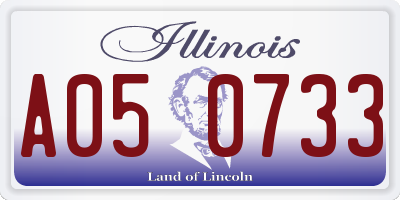 IL license plate A050733