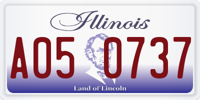IL license plate A050737