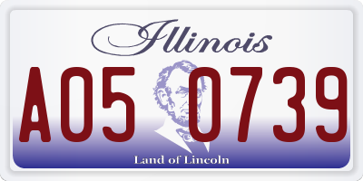 IL license plate A050739