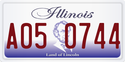 IL license plate A050744