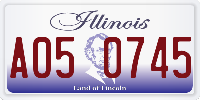 IL license plate A050745