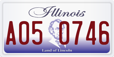 IL license plate A050746