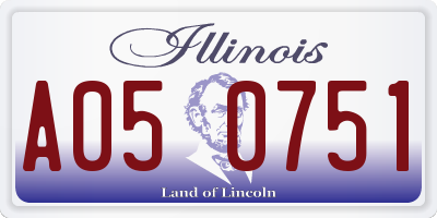 IL license plate A050751