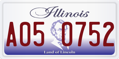 IL license plate A050752