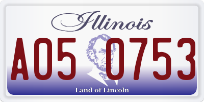 IL license plate A050753