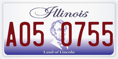 IL license plate A050755