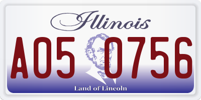 IL license plate A050756