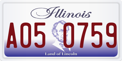 IL license plate A050759