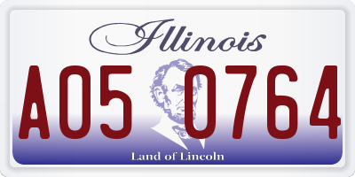 IL license plate A050764