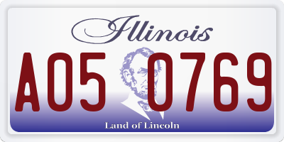 IL license plate A050769