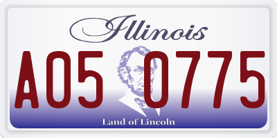 IL license plate A050775