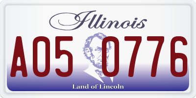 IL license plate A050776