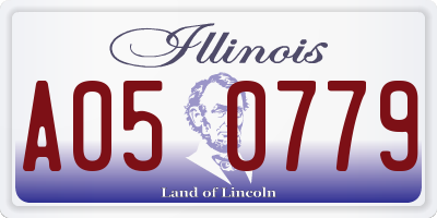 IL license plate A050779