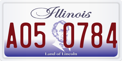 IL license plate A050784