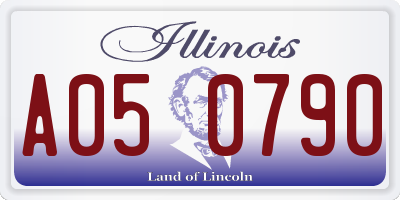 IL license plate A050790