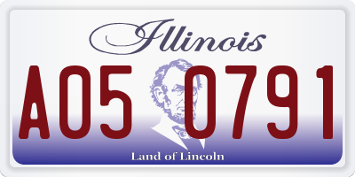 IL license plate A050791
