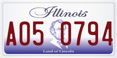 IL license plate A050794
