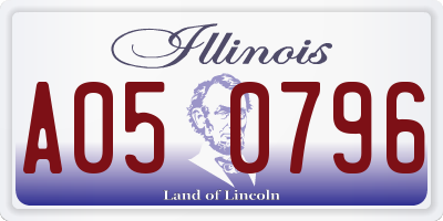 IL license plate A050796