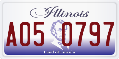 IL license plate A050797
