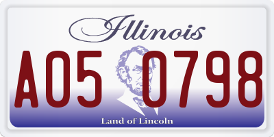IL license plate A050798