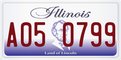IL license plate A050799