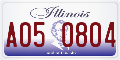 IL license plate A050804