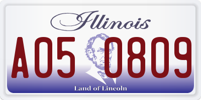 IL license plate A050809