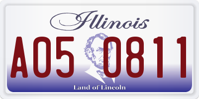 IL license plate A050811