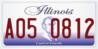 IL license plate A050812