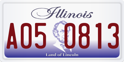IL license plate A050813