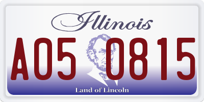 IL license plate A050815