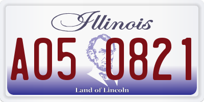 IL license plate A050821