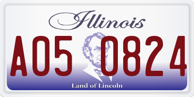 IL license plate A050824