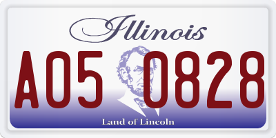 IL license plate A050828