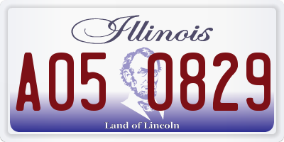 IL license plate A050829