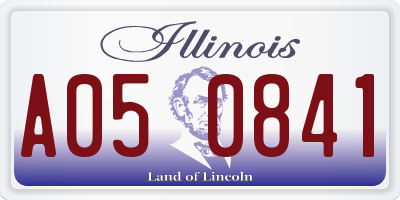 IL license plate A050841