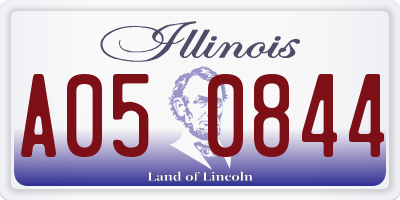 IL license plate A050844