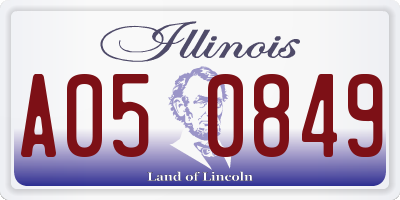 IL license plate A050849