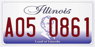 IL license plate A050861