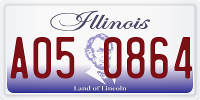 IL license plate A050864