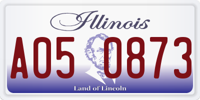 IL license plate A050873